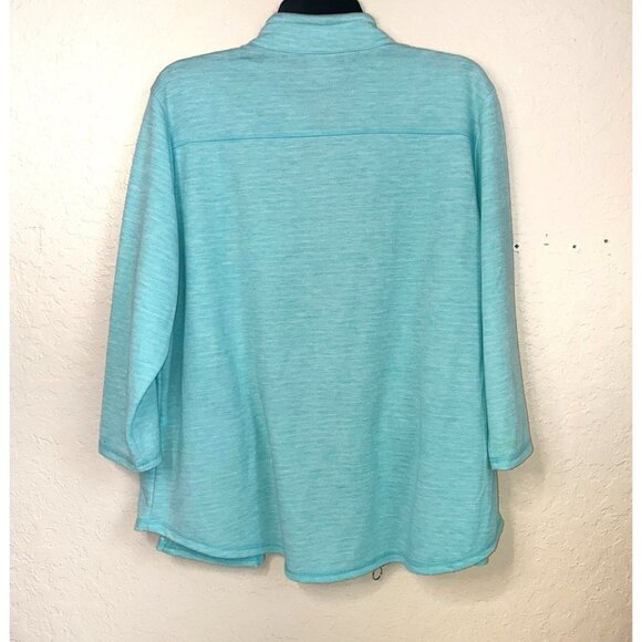 Chico’s Weekends Jacket Womens XL Or 3 Zip Close Drawcord Lightweight Beachy - Picture 3 of 10